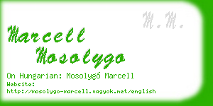 marcell mosolygo business card